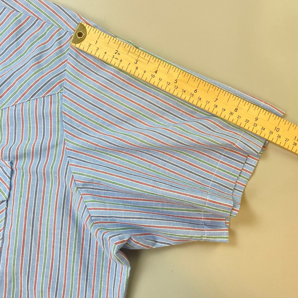 Rustler Shirt Mens XXL Blue Stripe Pearl Snap Cowboy Rockabilly Rodeo Heritage - Picture 13 of 13